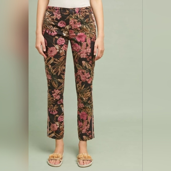 Anthropologie Chino Relaxed Printed Chino Pants 26 - Picture 4 of 10